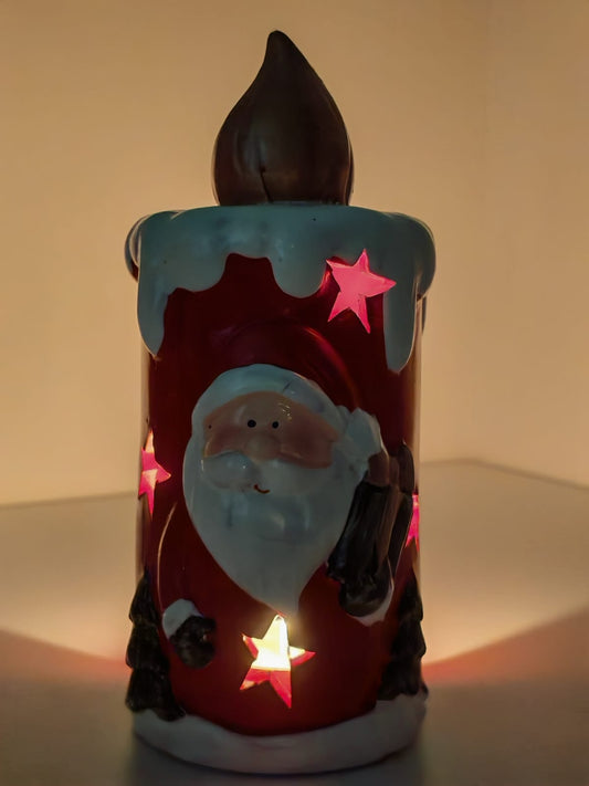 Portavelas cerámico Navideño