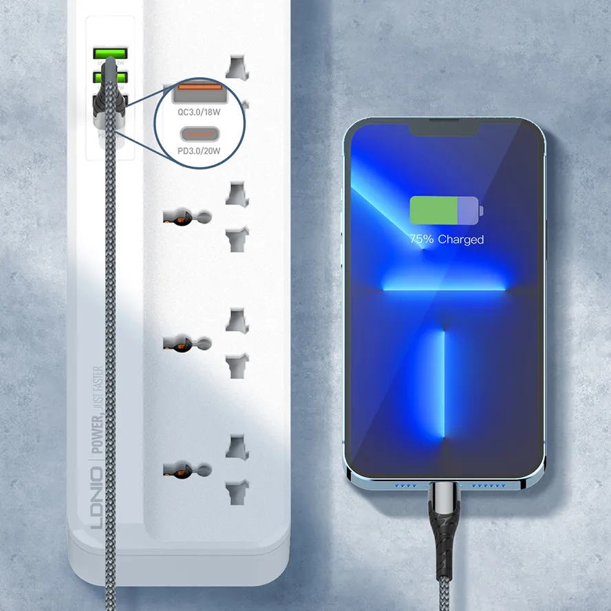 REGLETA CON PUERTO USB -LDNIO-