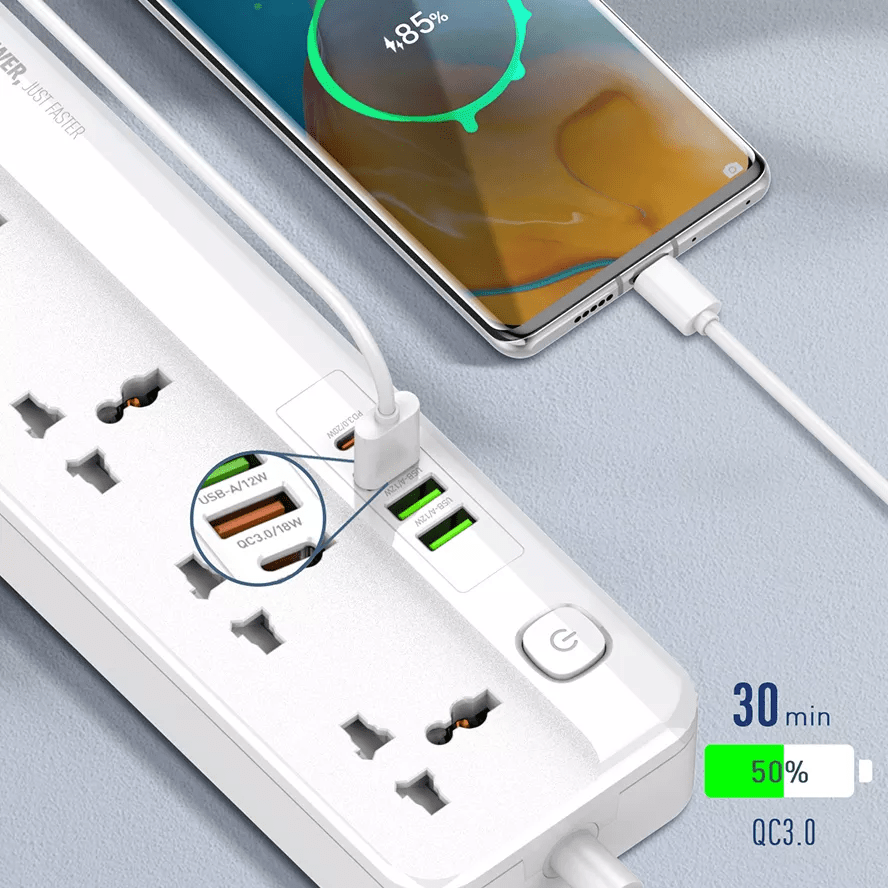 REGLETA CON PUERTO USB -LDNIO-