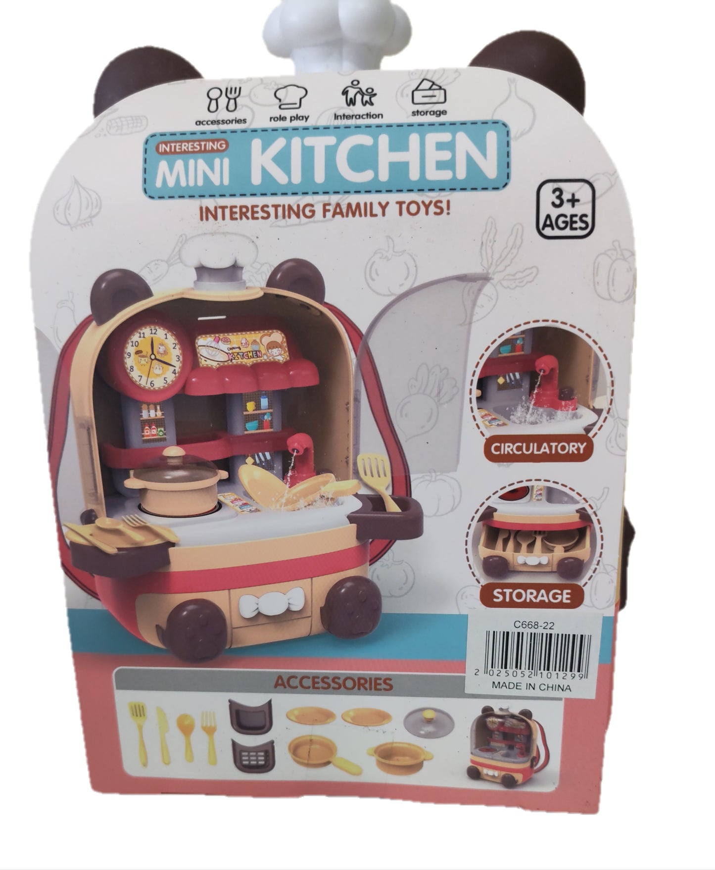 Cocina Mochila Osito rojo