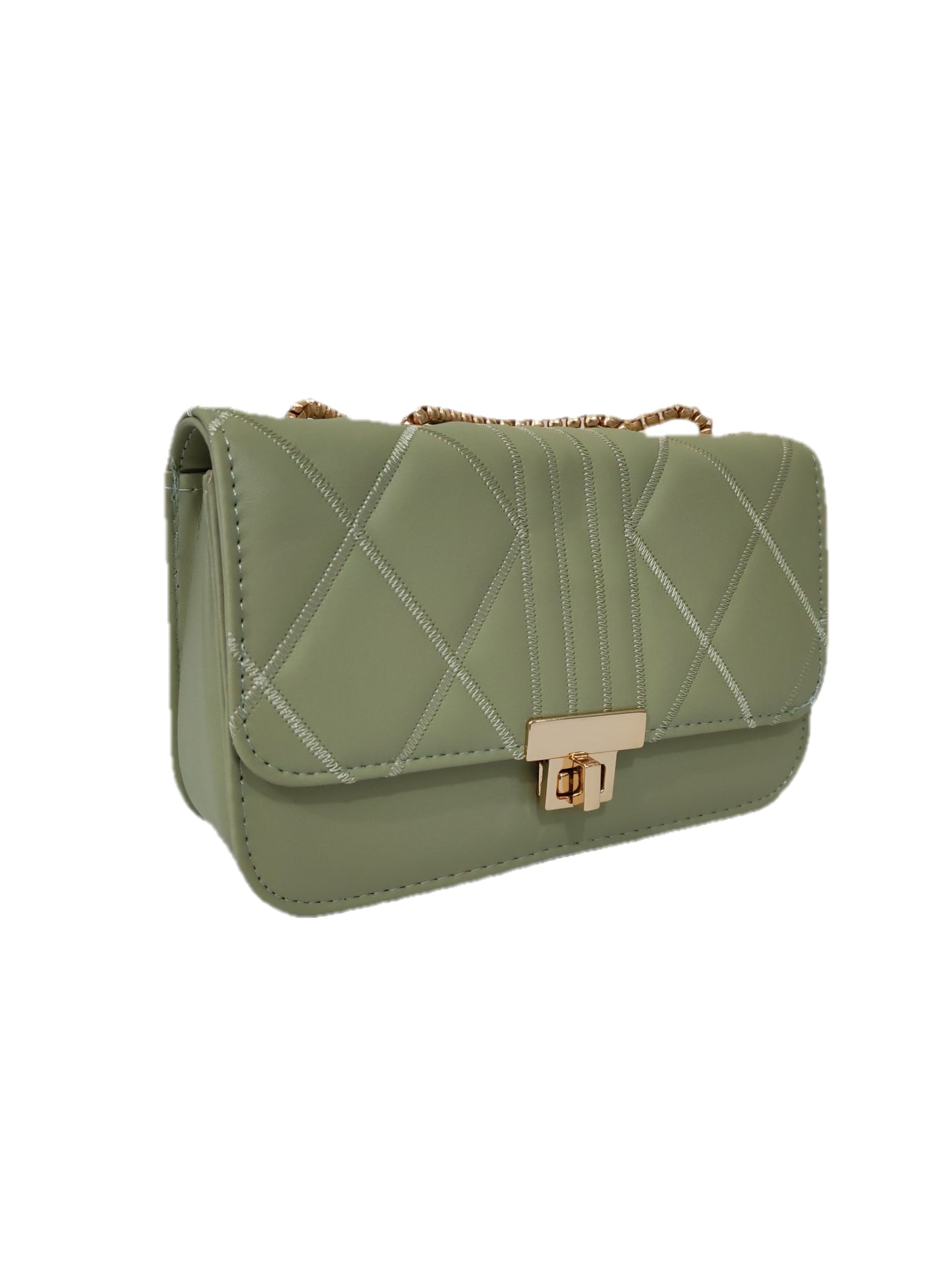 Cartera para dama diseño de rombo con correa