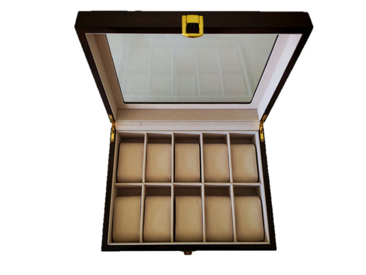 Caja de madera para relojes 10 piezas