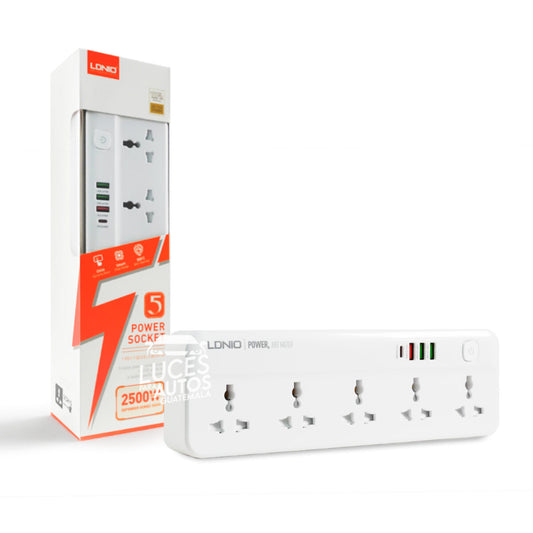 REGLETA CON PUERTO USB -LDNIO-