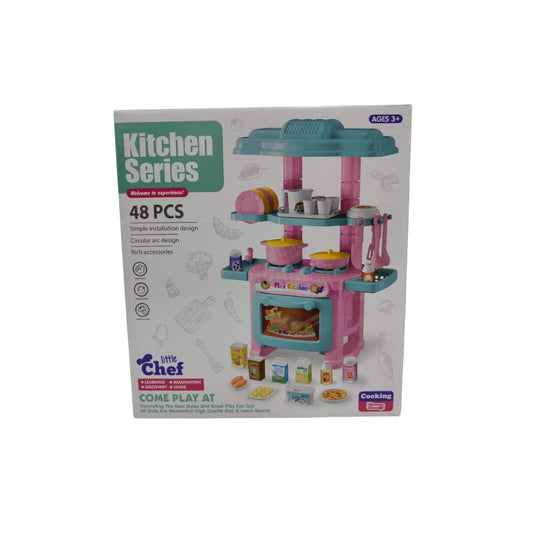 Cocina Rosa 48 piezas
