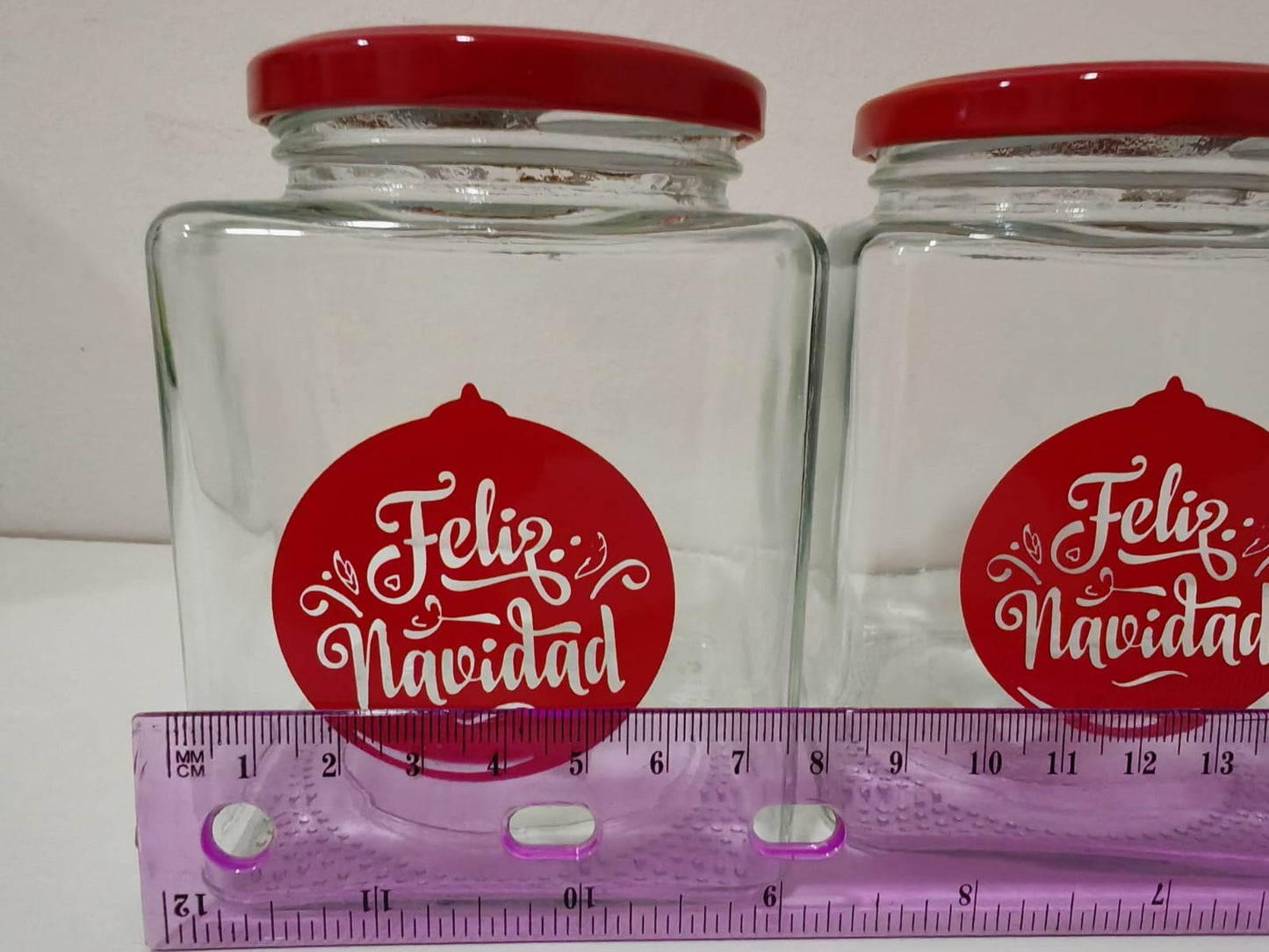 Frasco de vidrio Feliz Navidad