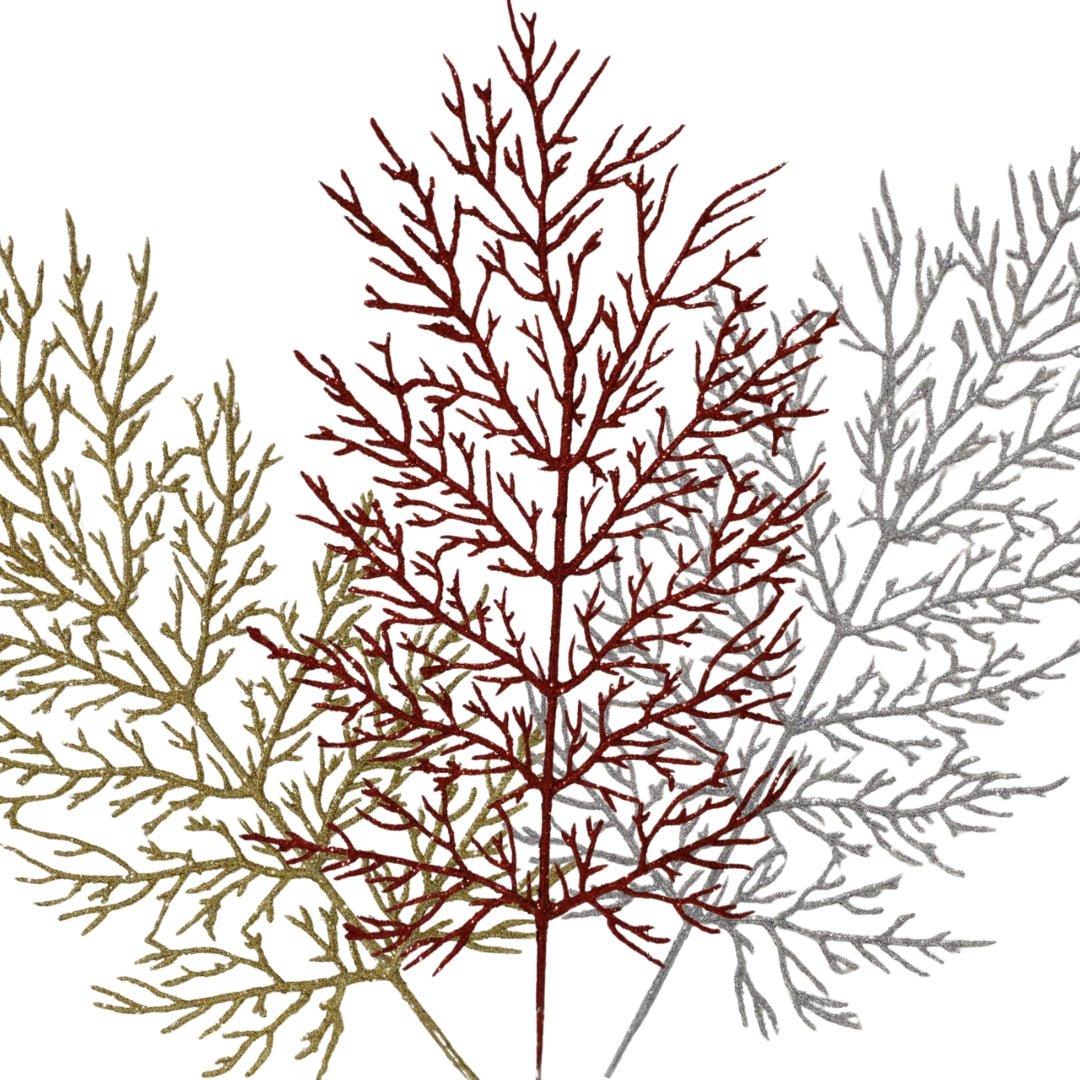 Hoja navideña con diamantina