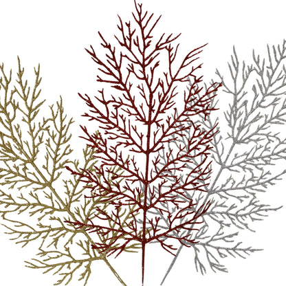 Hoja navideña con diamantina