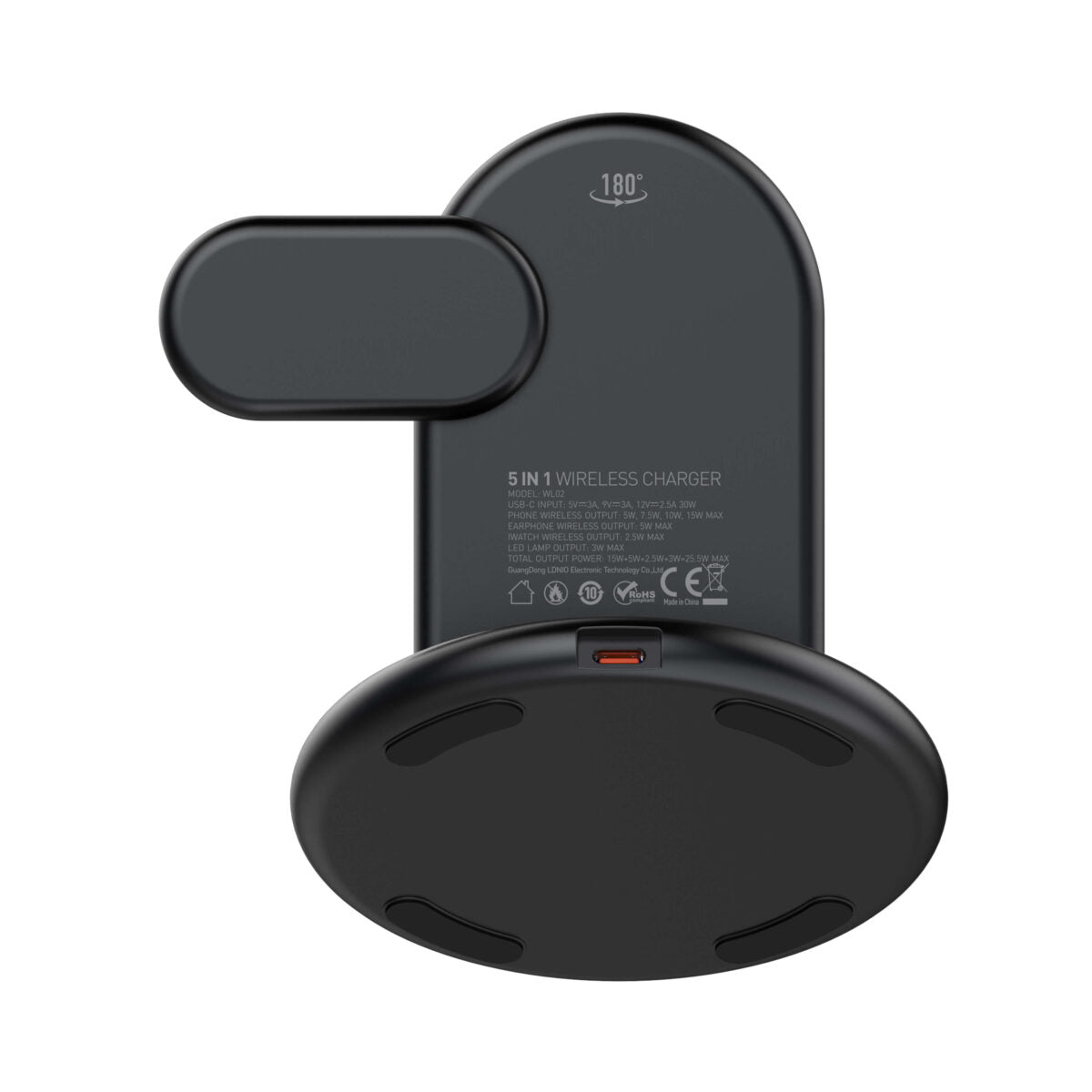CARGADOR WIRELESS 5 EN 1 -LDNIO-