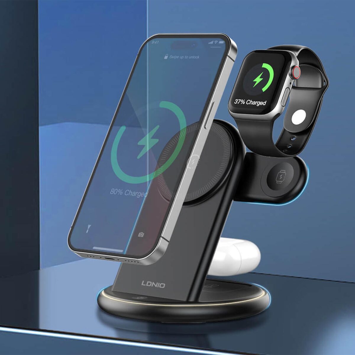 CARGADOR WIRELESS 5 EN 1 -LDNIO-