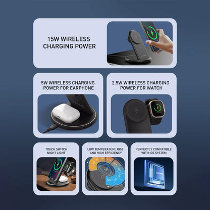 CARGADOR WIRELESS 5 EN 1 -LDNIO-