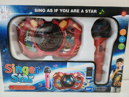 Micrófono con Luz y música (conexión con celular)