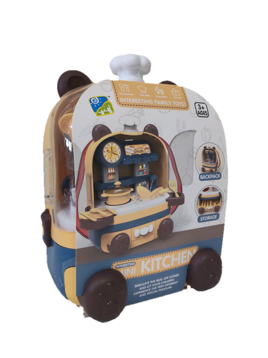 Cocina Mochila Osito azul