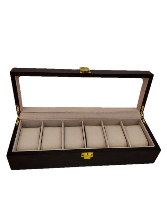 Caja de madera para 6 relojes