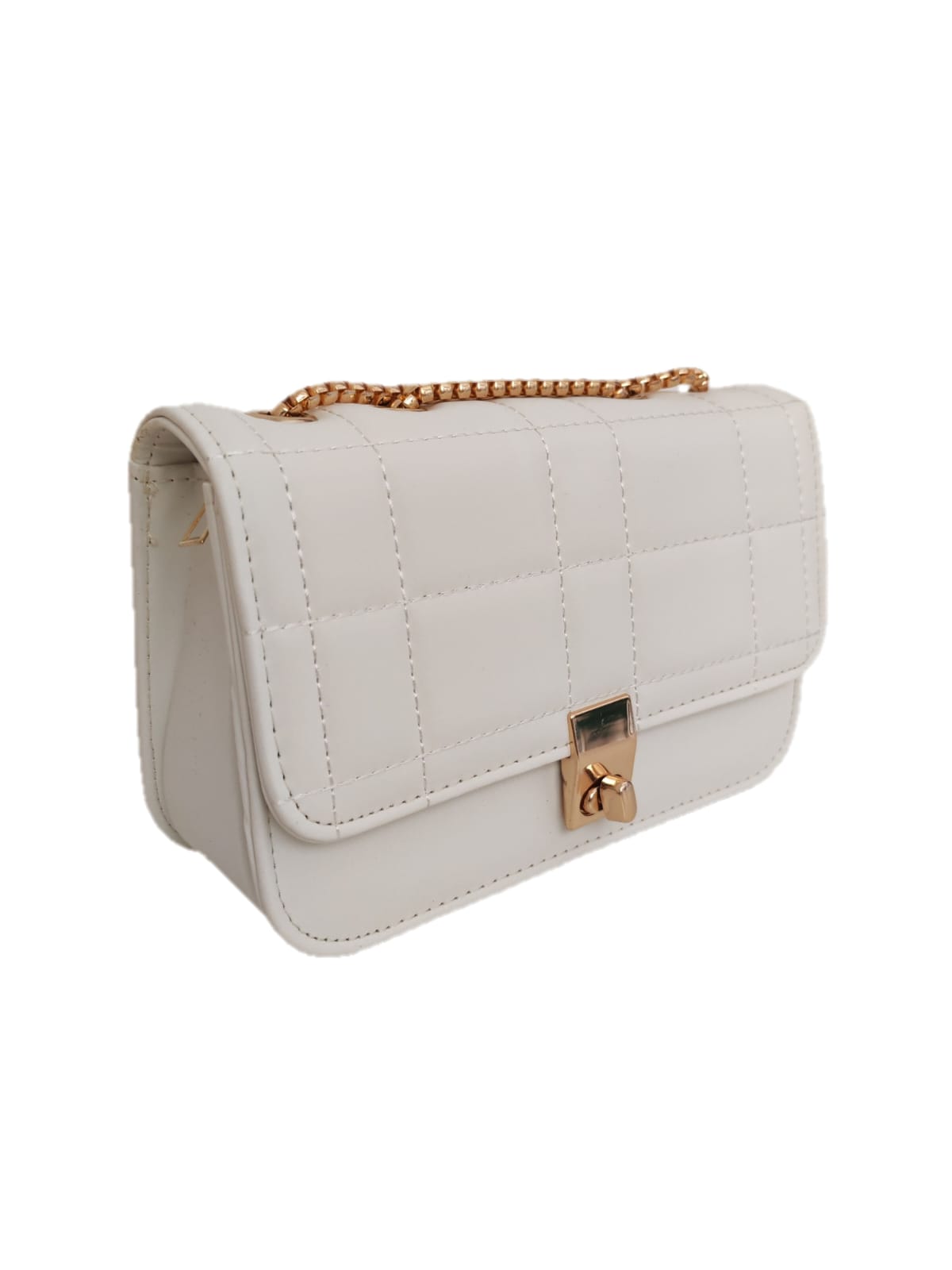 Cartera para dama diseño de rombo con correa