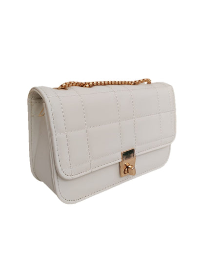 Cartera para dama diseño de rombo con correa