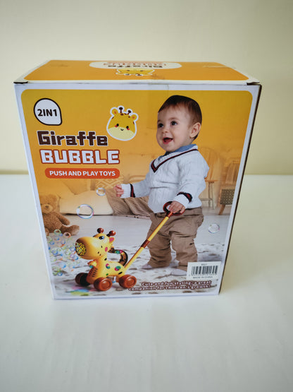 Jirafa lanza burbujas