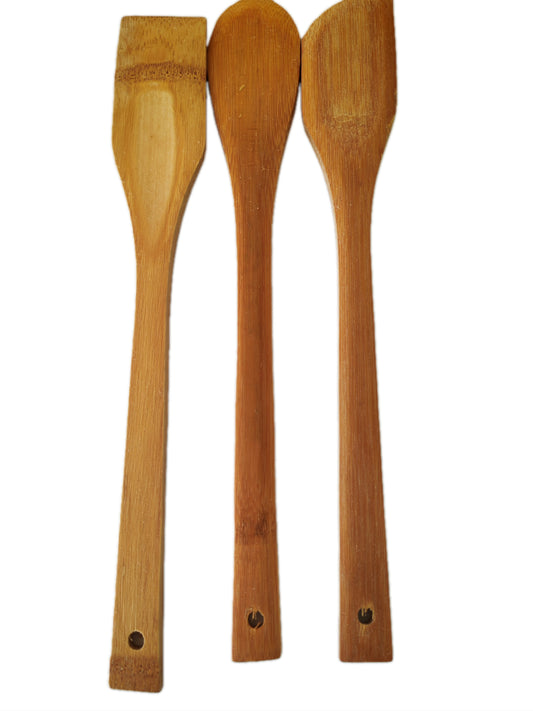 Set de 3 Paletas de Bambú de 28 cm