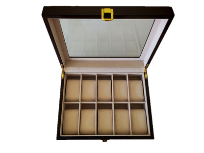 Caja de madera para relojes 10 piezas