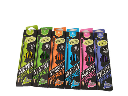 Lápiz de madera triangular 12 unidades