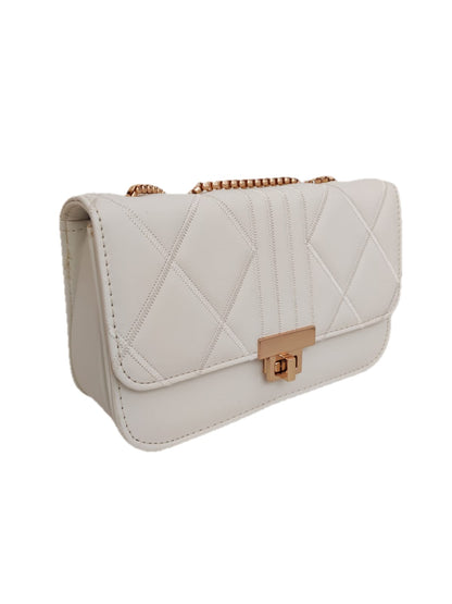 Cartera para dama diseño de rombo con correa