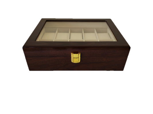 Caja de madera para relojes 10 piezas