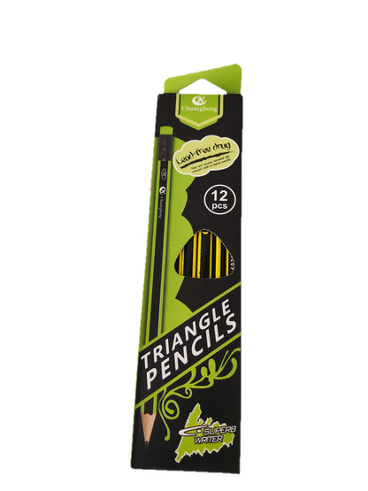 Lápiz de madera triangular 12 unidades