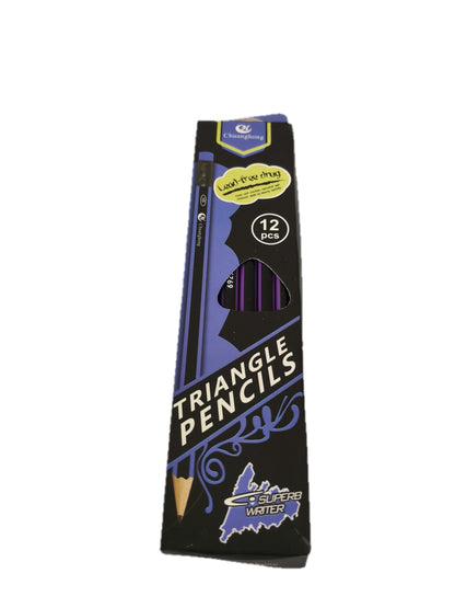 Lápiz de madera triangular 12 unidades