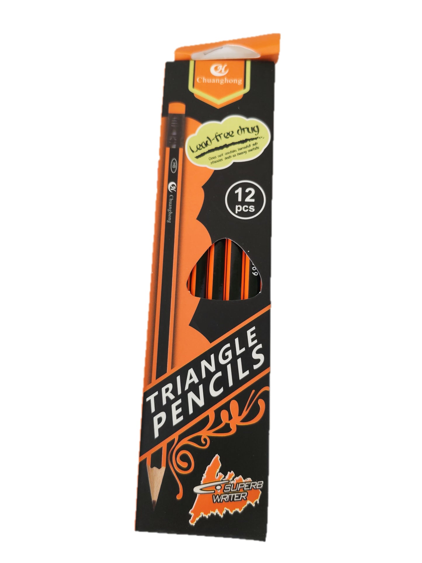 Lápiz de madera triangular 12 unidades