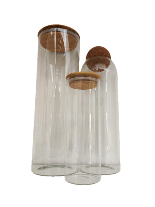 Tarro de vidrio con tapa